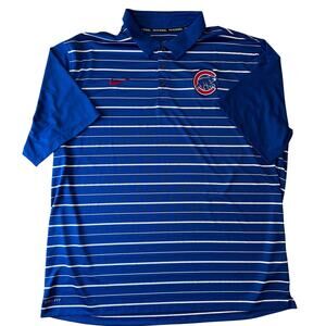 Nike Men's Royal Chicago Cubs Authentic Collection Striped Performance Polo XXL